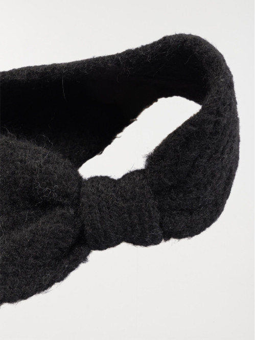 Headband maille tricot noir...