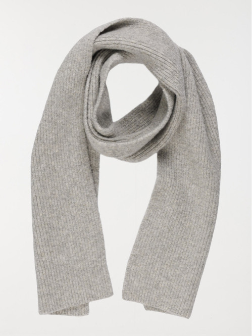 Écharpe femme gris clair chiné