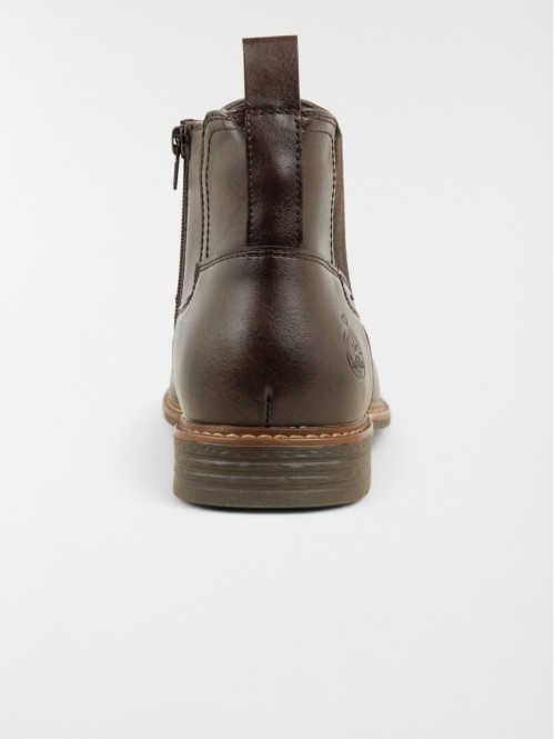 Bottines zippées marrons homme (40-46) Bottines zippées marrons homme (40-46)