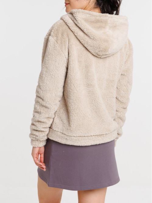 Sweat polaire zippé beige...