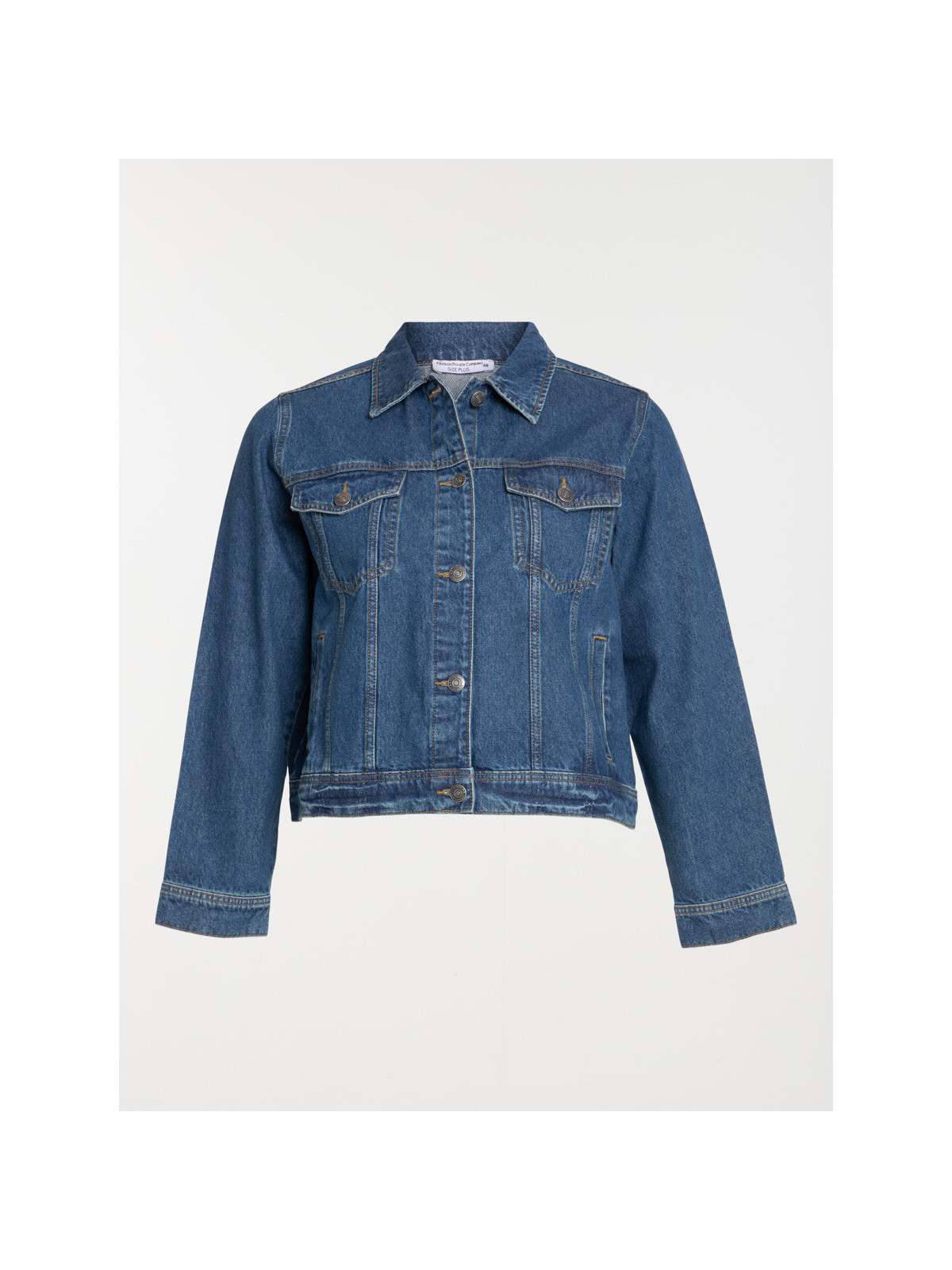 Veste en jean stone grande taille femme