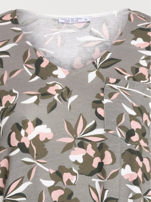 Chemise de nuit fleurie femme