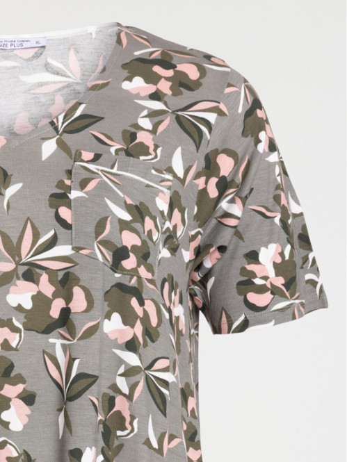 Chemise de nuit fleurie femme