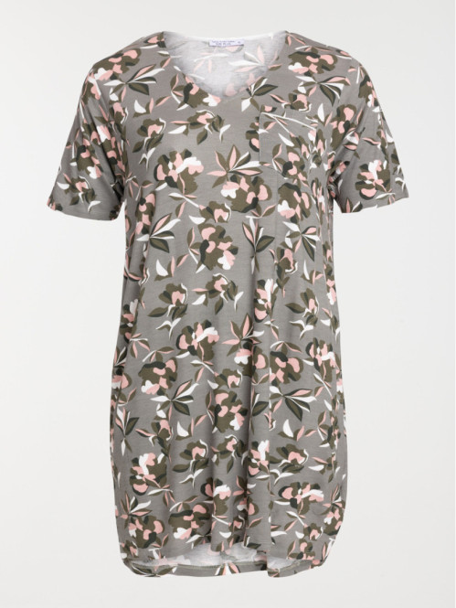 Chemise de nuit fleurie femme