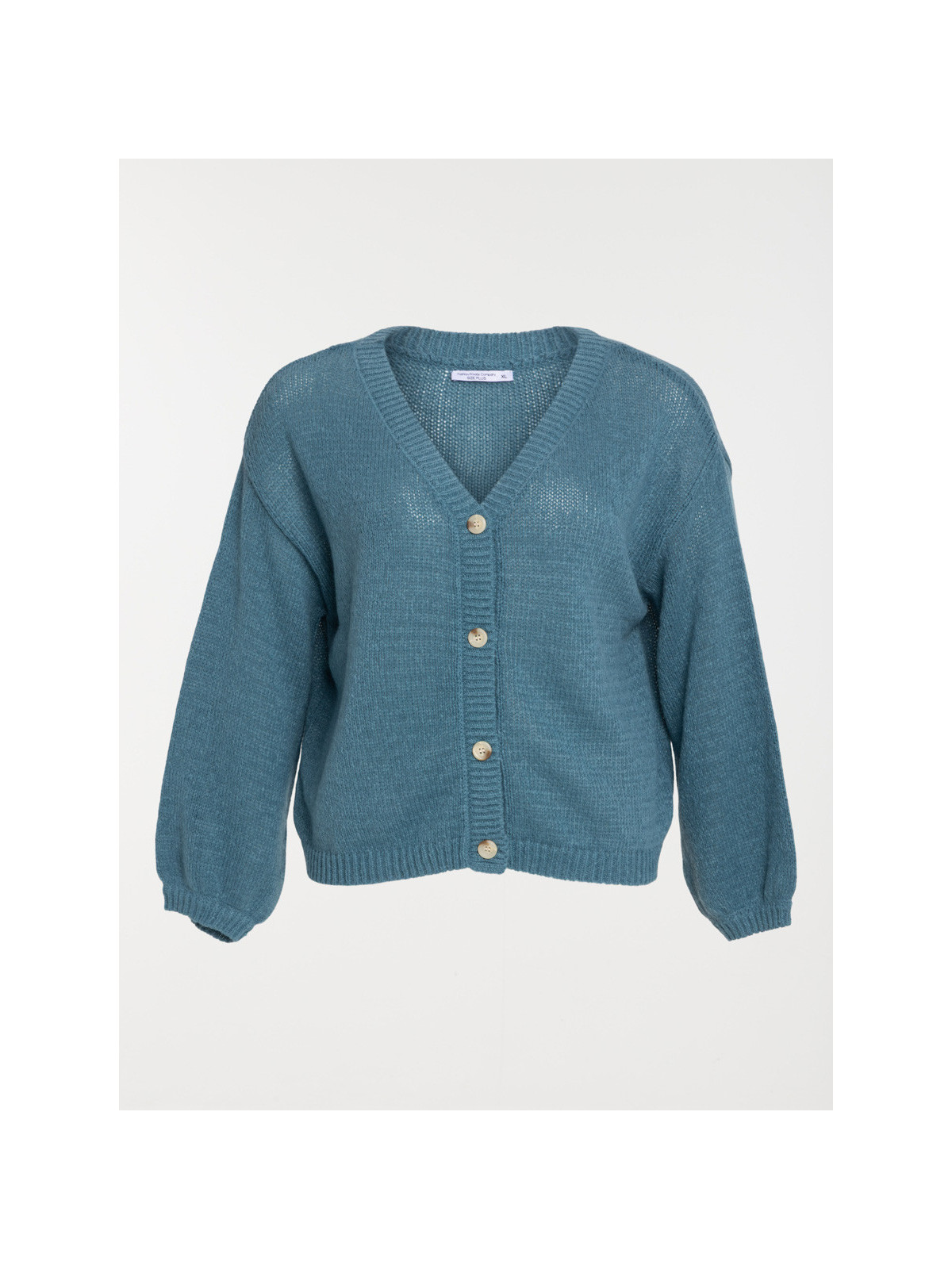 Gilet col V boutonné bleu gipsy femme