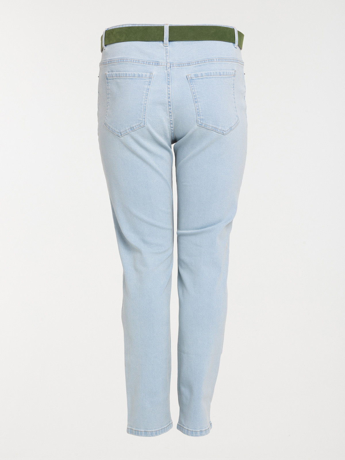 Jean mom ceinturé grande taille femme