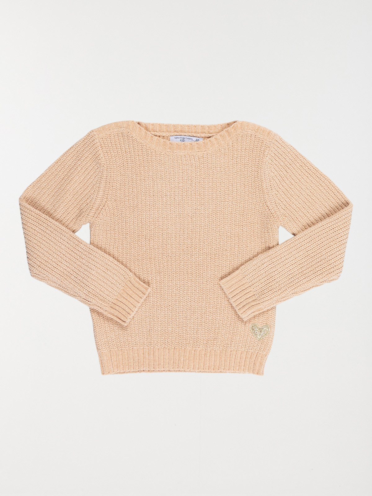 Pull coeur pailleté fille (3-12A)