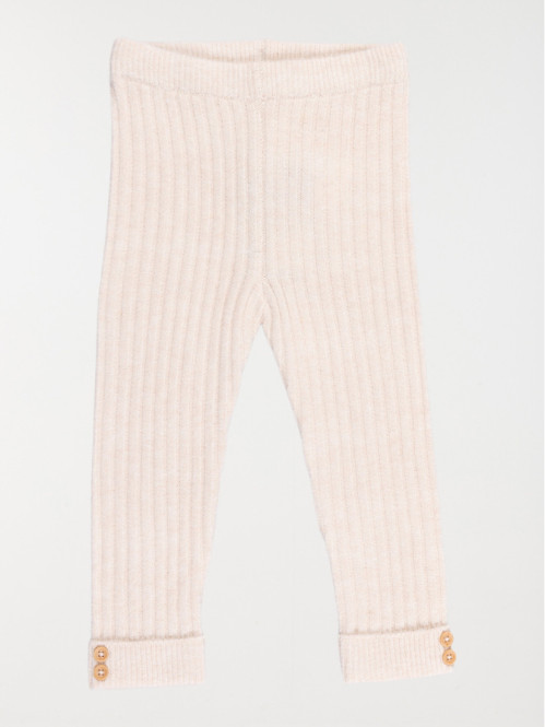 Legging tricot écru fille...