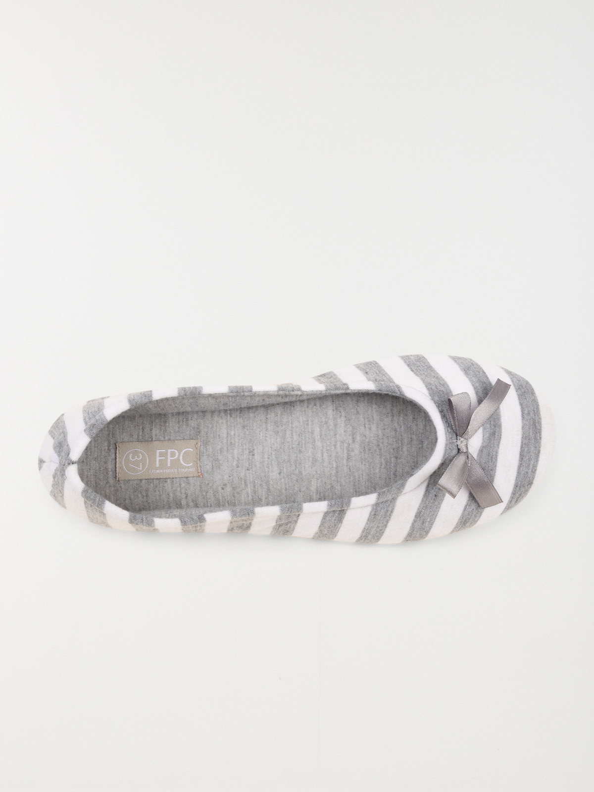 Pantoufle ballerine rayée femme (37-42) Pantoufle ballerine rayée femme (37-42)
