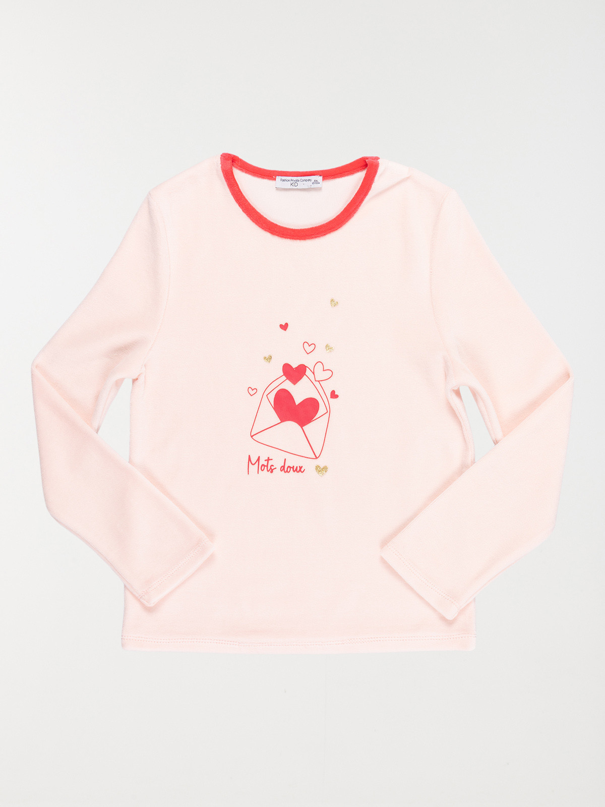 Pyjama velours mots doux fille (3-12A)