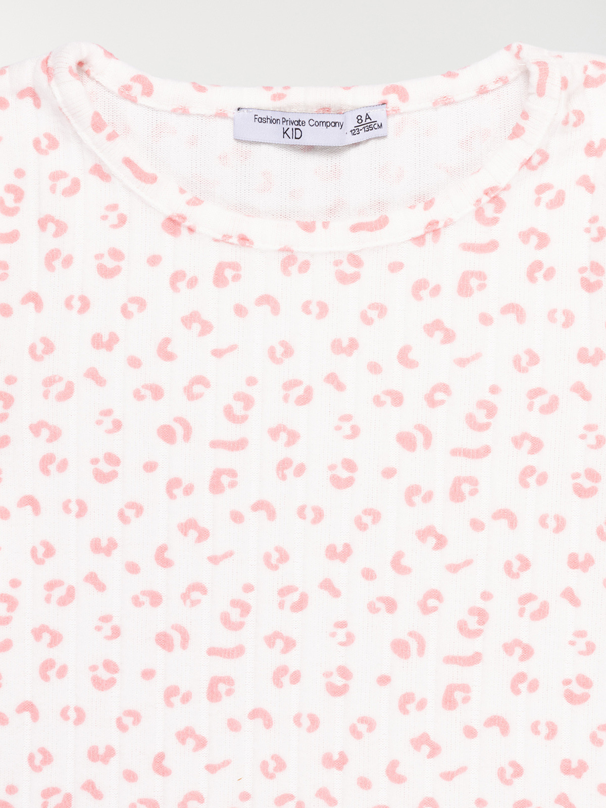 Pyjama motif maille côtelé fille (3-12A)