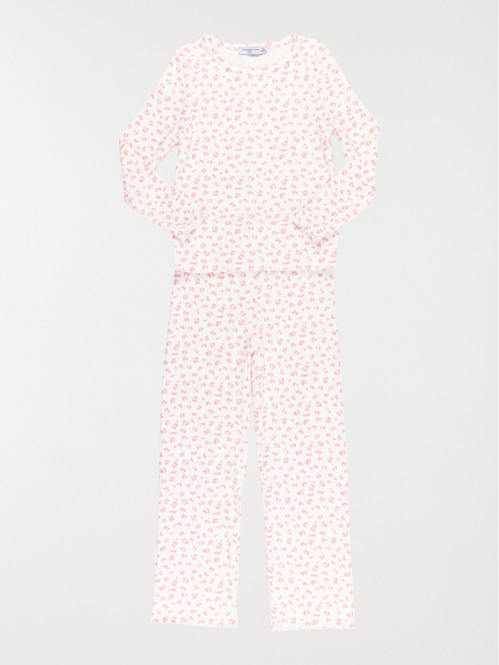 Pyjama motif maille côtelé...