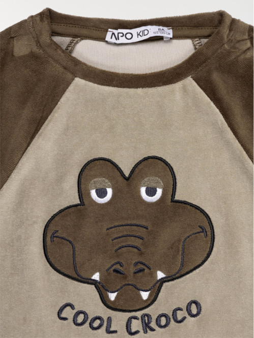 Pyjama velours crocodile...