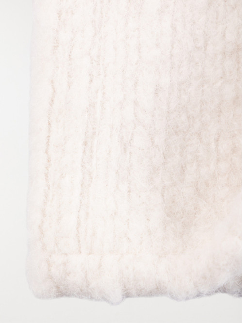 Snood croisé écru femme