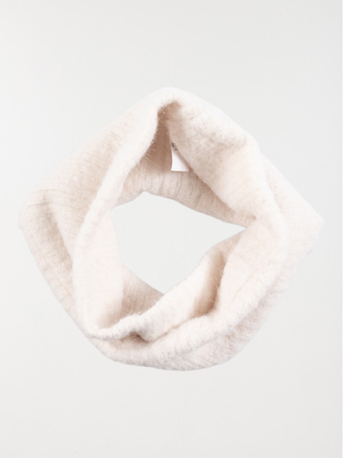 Snood croisé écru femme
