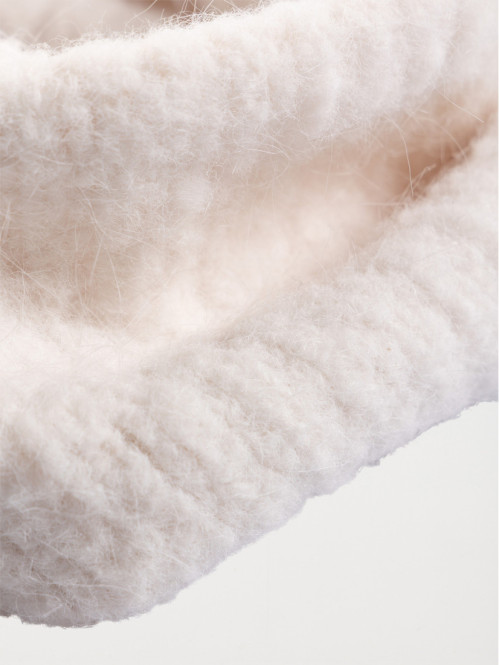 Snood croisé écru femme