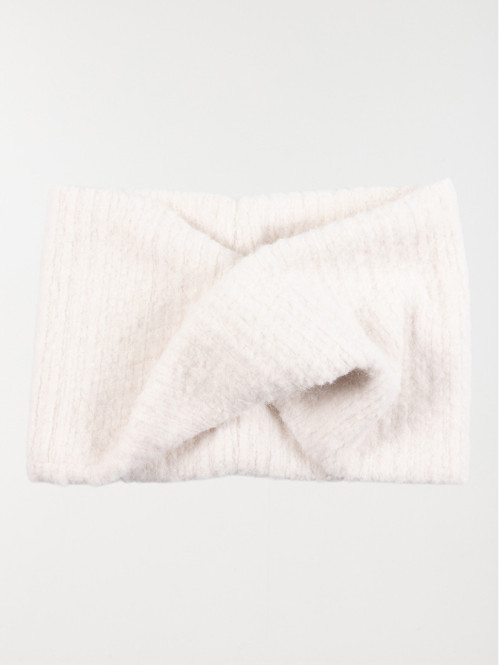 Snood croisé écru femme