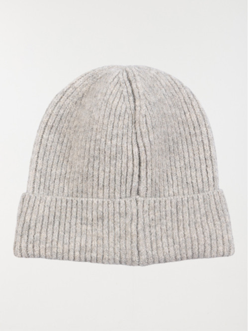 Bonnet en tricot gris clair...
