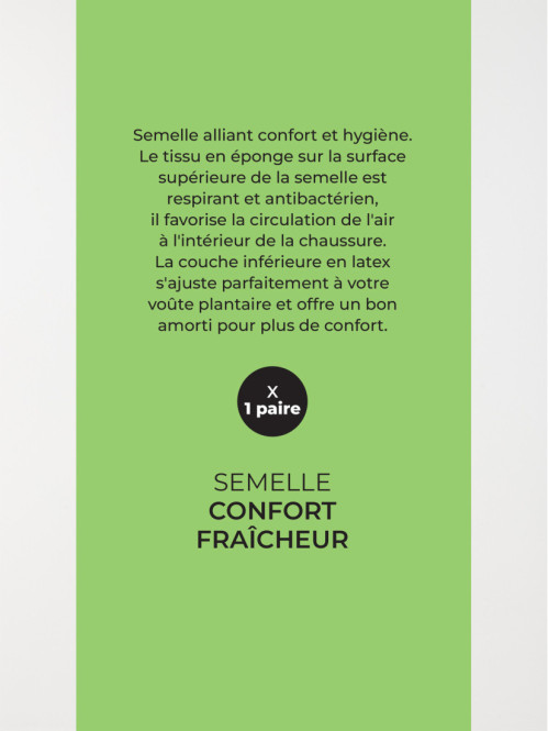 Semelle confort fraîcheur 