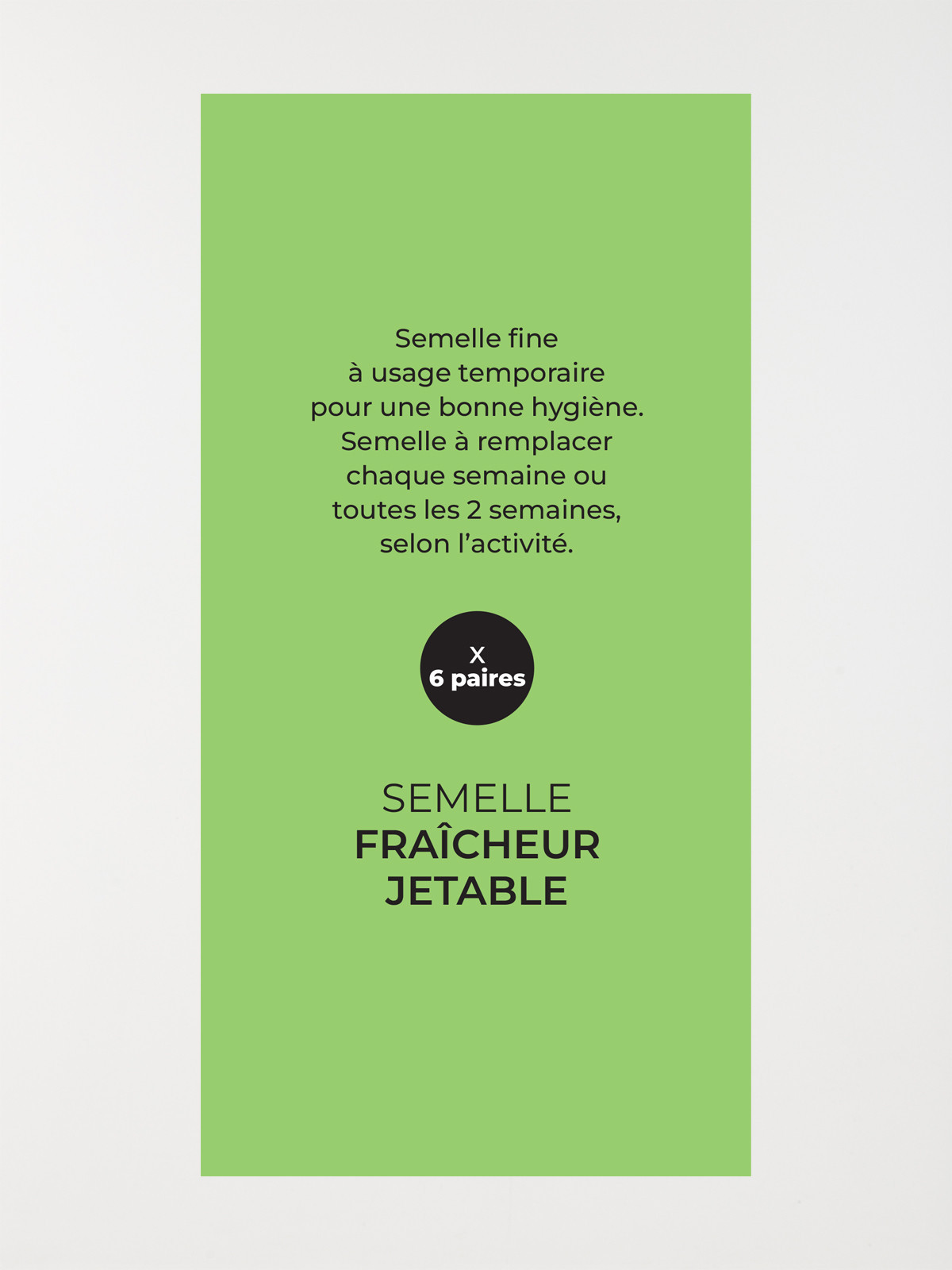Semelle fraîcheur jetable 6 paires