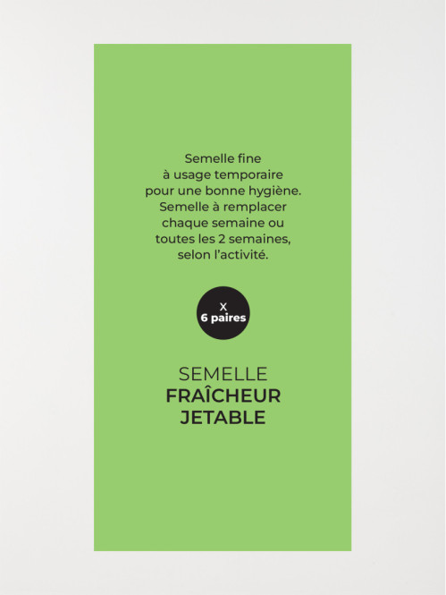 Semelle fraîcheur jetable 6...