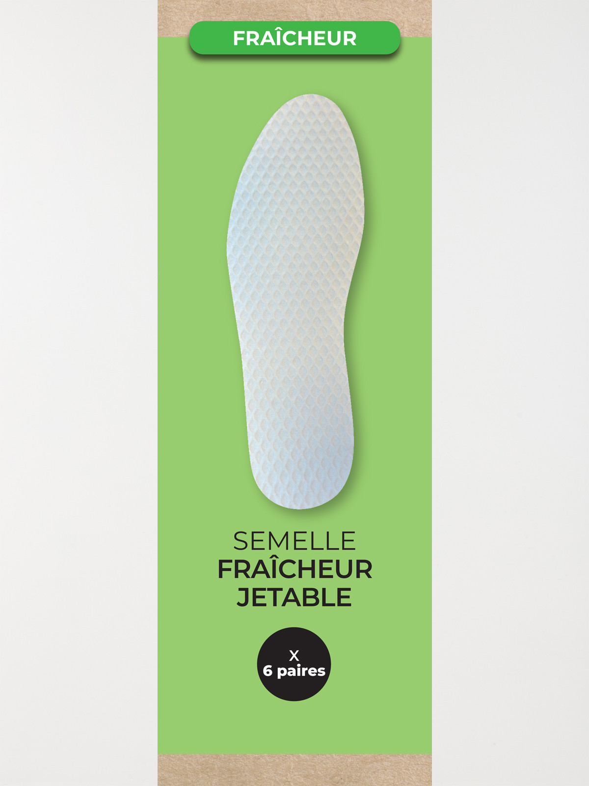Semelle fraîcheur jetable 6 paires
