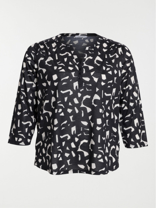 T-shirt noir femme grande taille