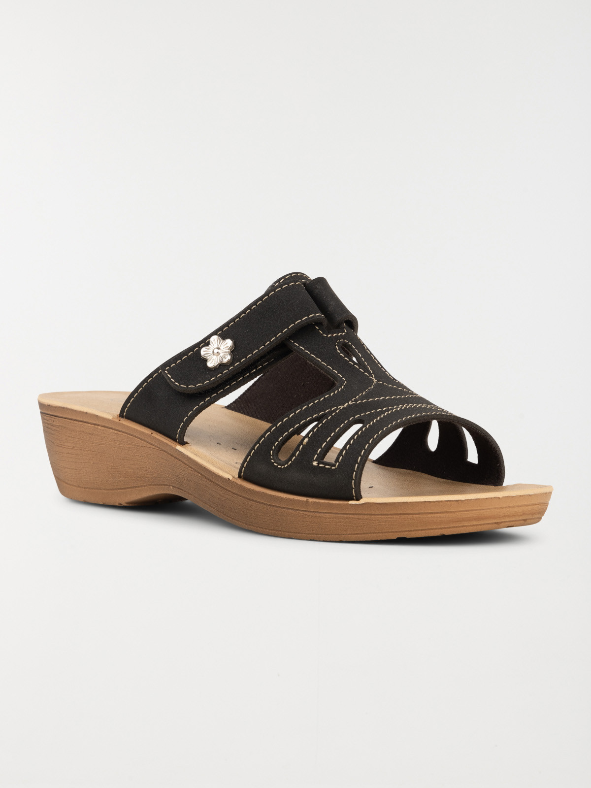 Mule confort femme noir (36-41)