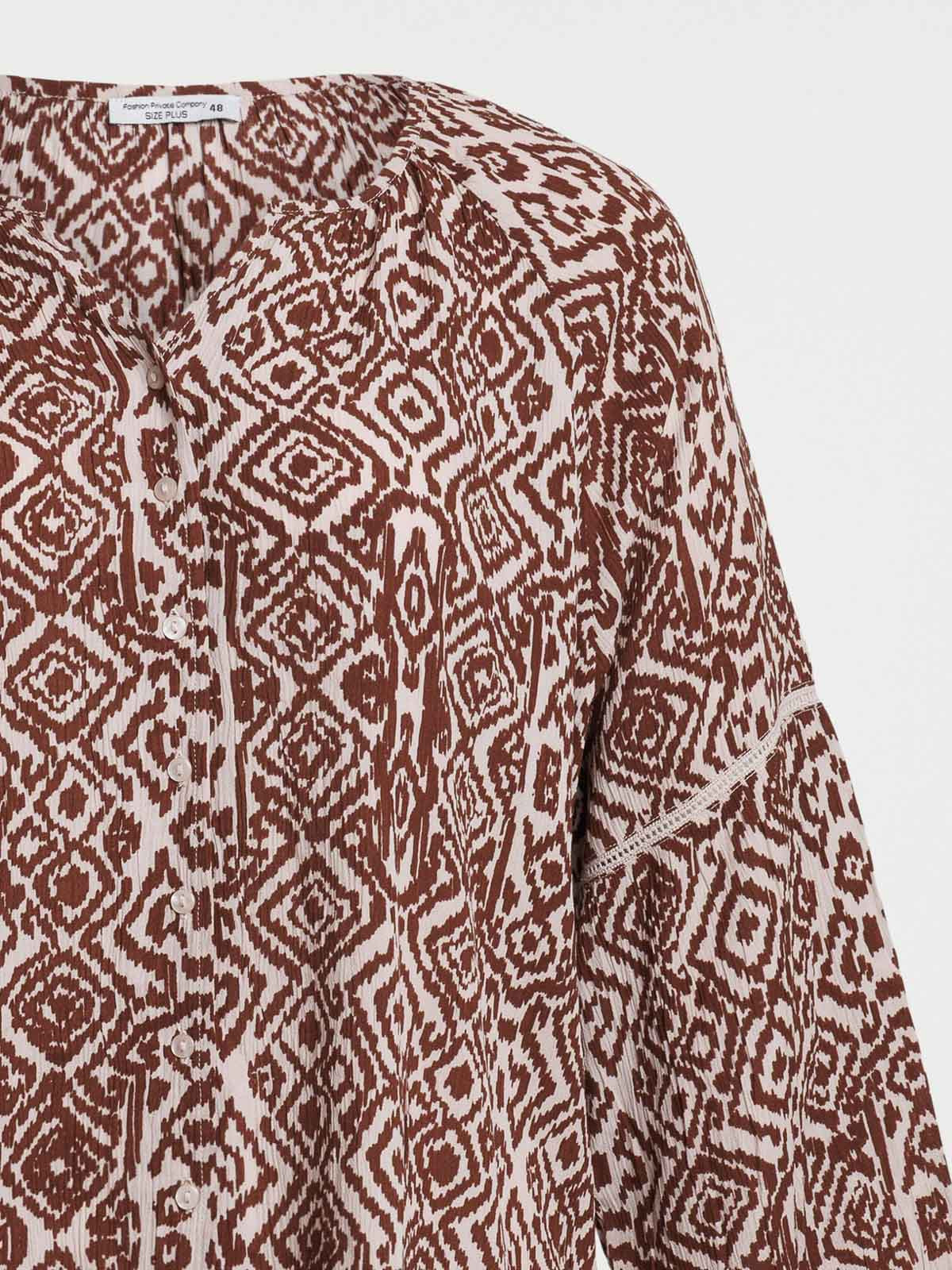 Chemise imprimée grande taille femme Chemise imprimée grande taille femme