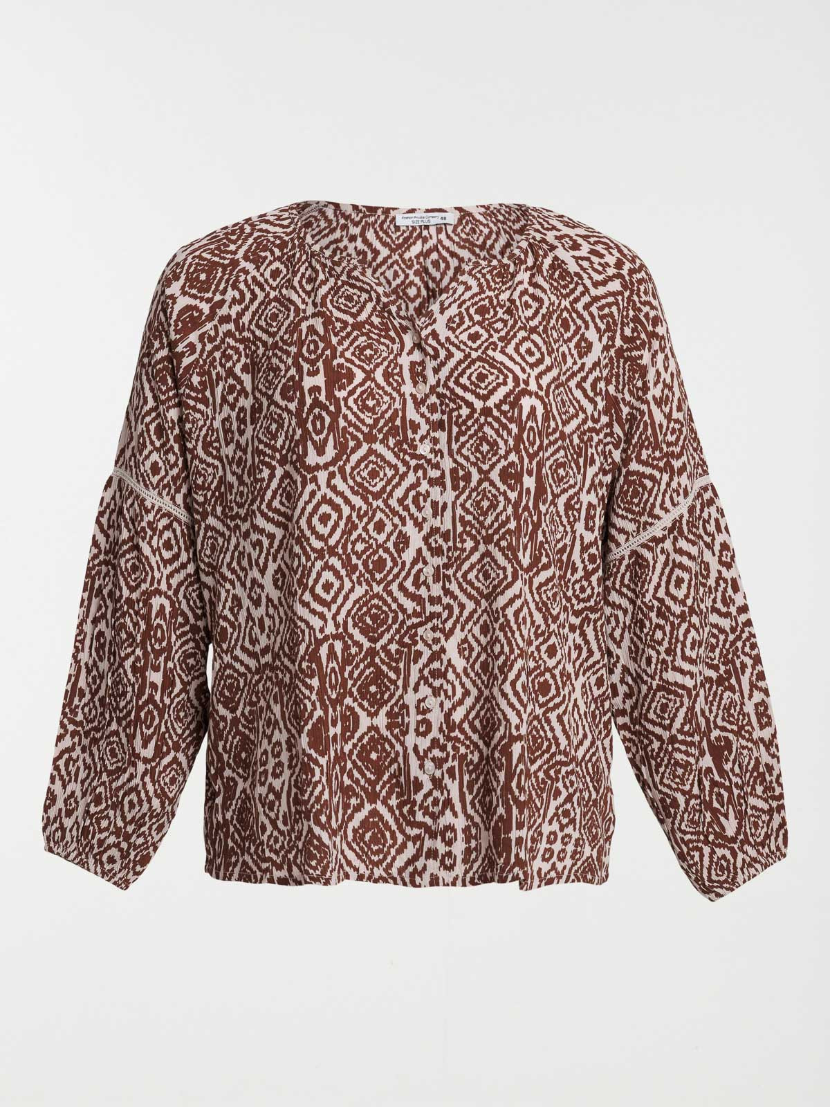 Chemise imprimée grande taille femme