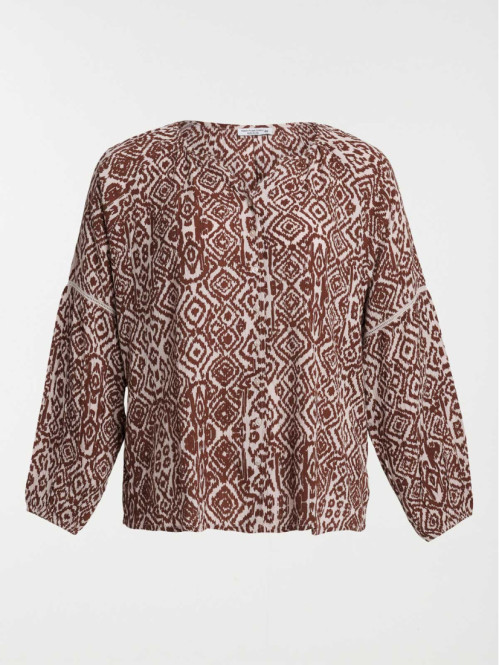 Chemise imprimée grande taille femme