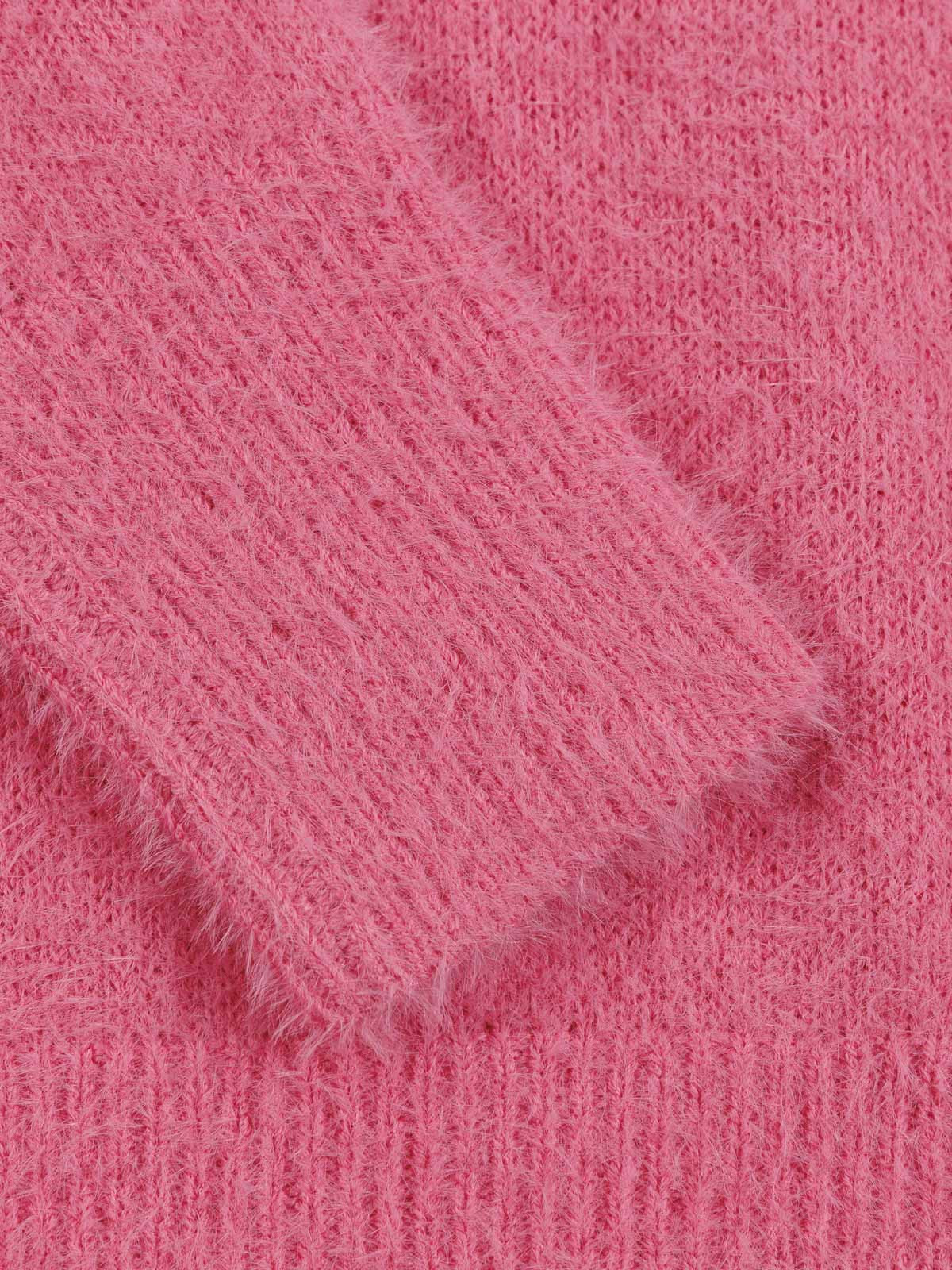 Pull doux rose fluo fille (XXS-M)