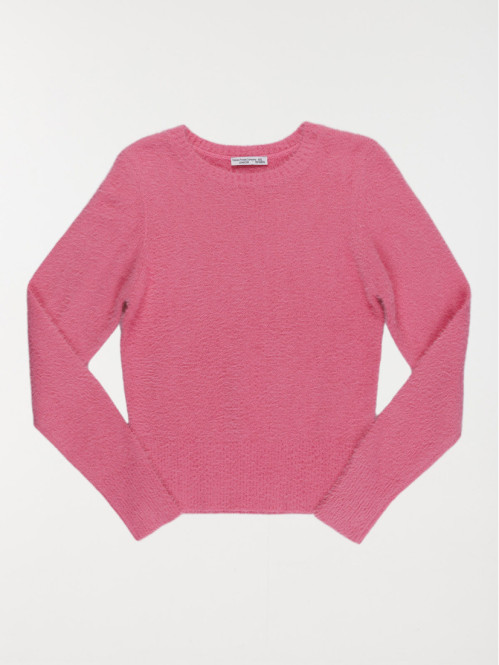 Pull doux rose fluo fille (XXS-M)