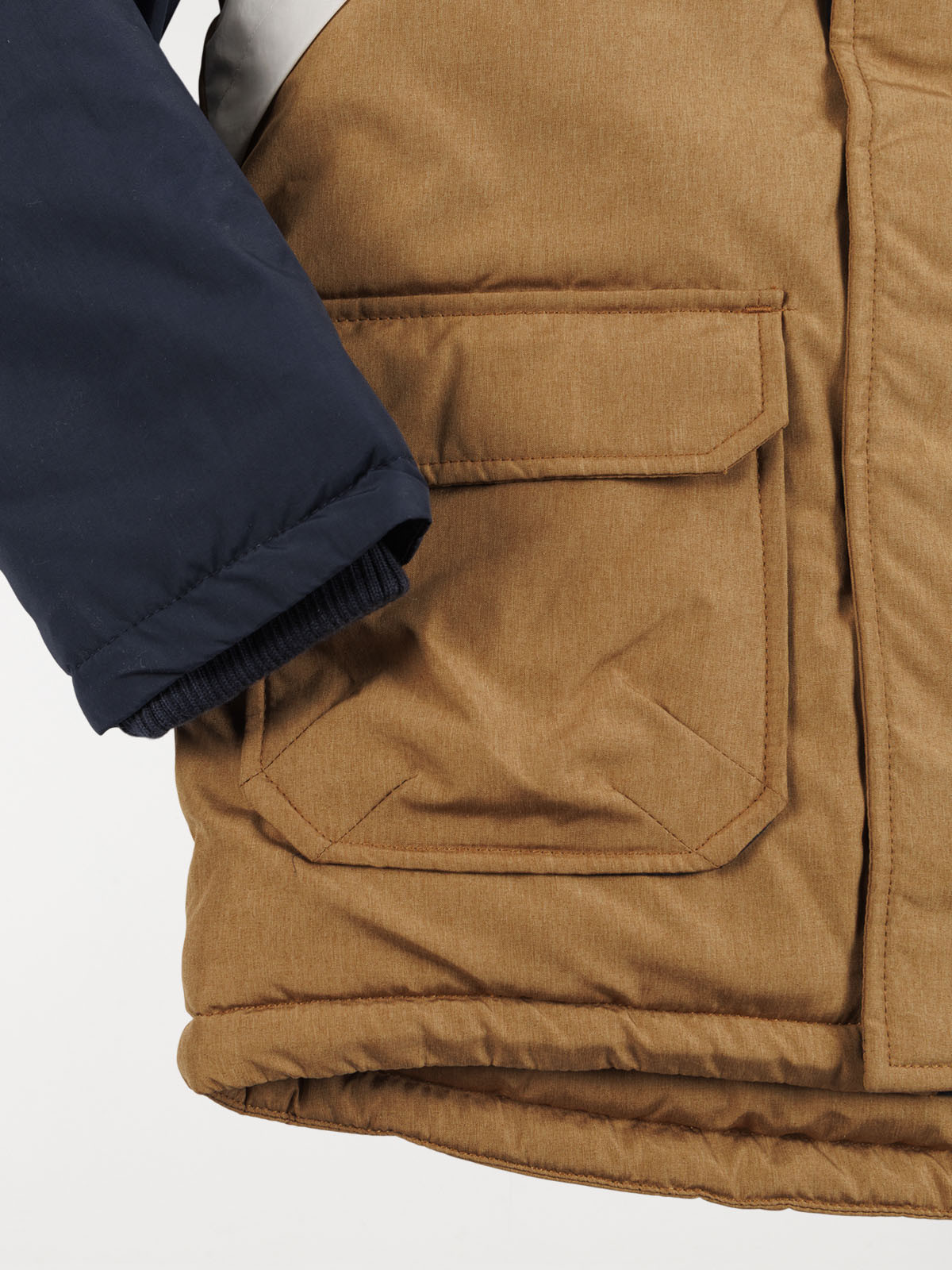 Parka à capuche tricolore garçon (3-12A) Parka à capuche tricolore garçon (3-12A)