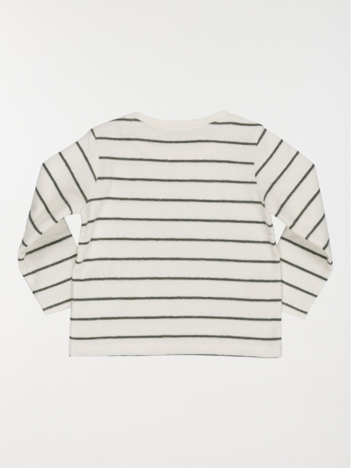 Tee-shirt écru rayé garçon...