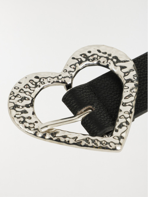 Ceinture noir boucle coeur...