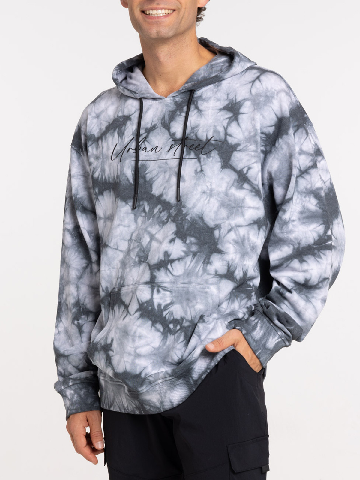 Sweat à capuche tie and dye homme