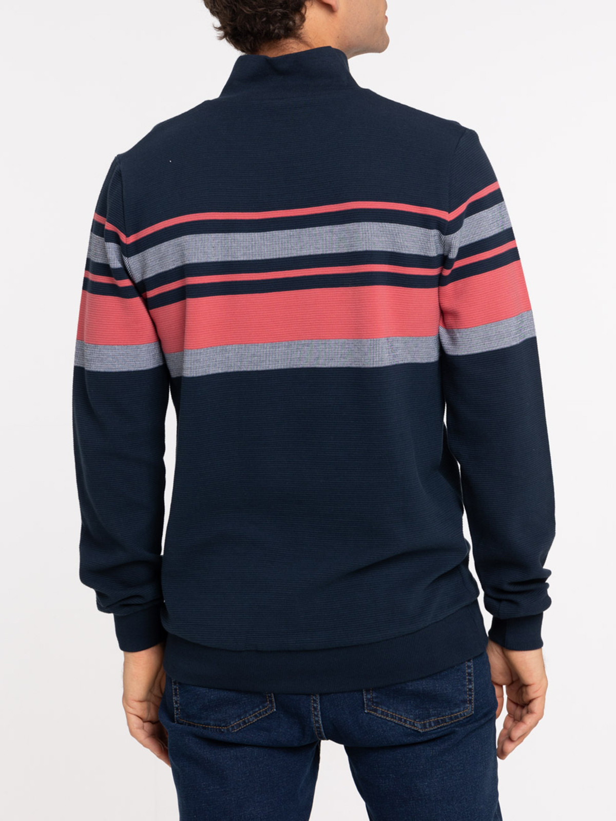Pull tricolore col camionneur homme Pull tricolore col camionneur homme