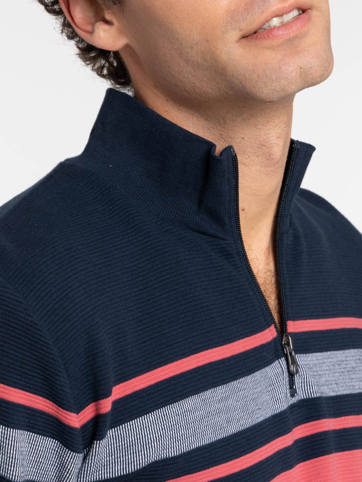 Pull tricolore col camionneur homme Pull tricolore col camionneur homme