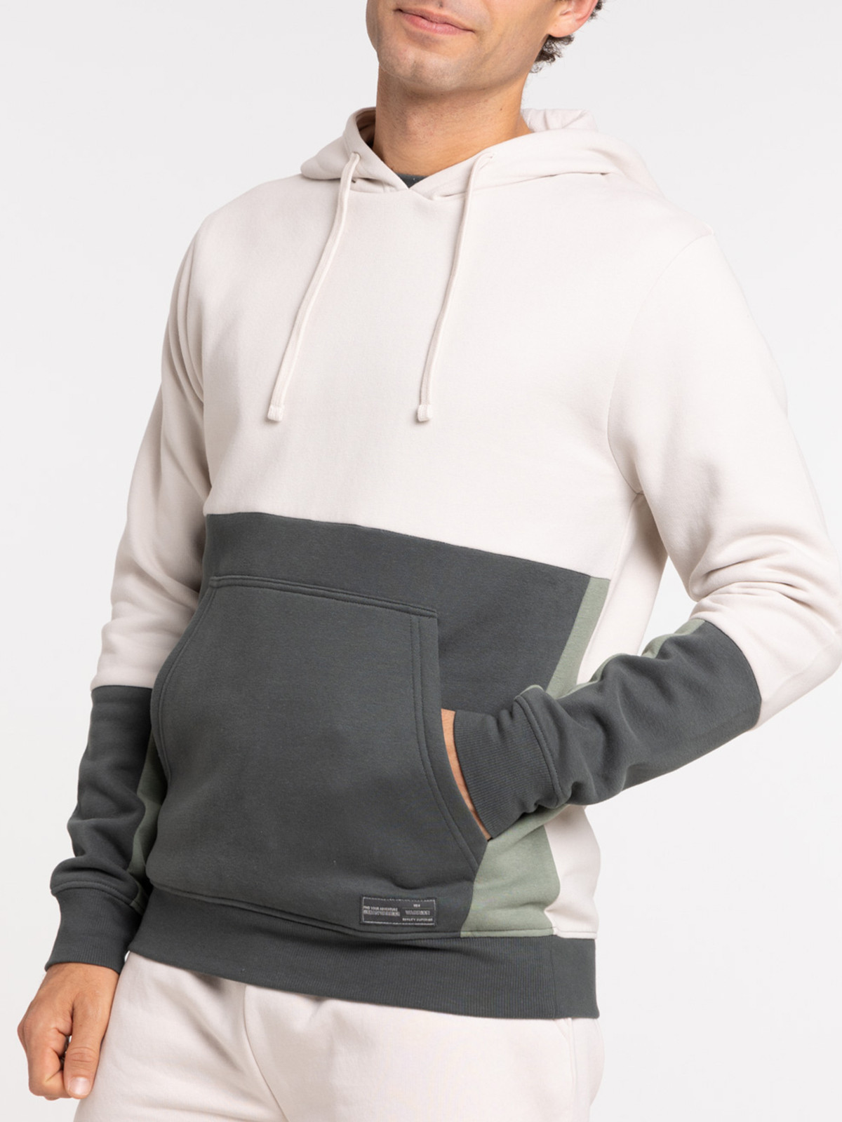 Sweat à capuche tricolore homme