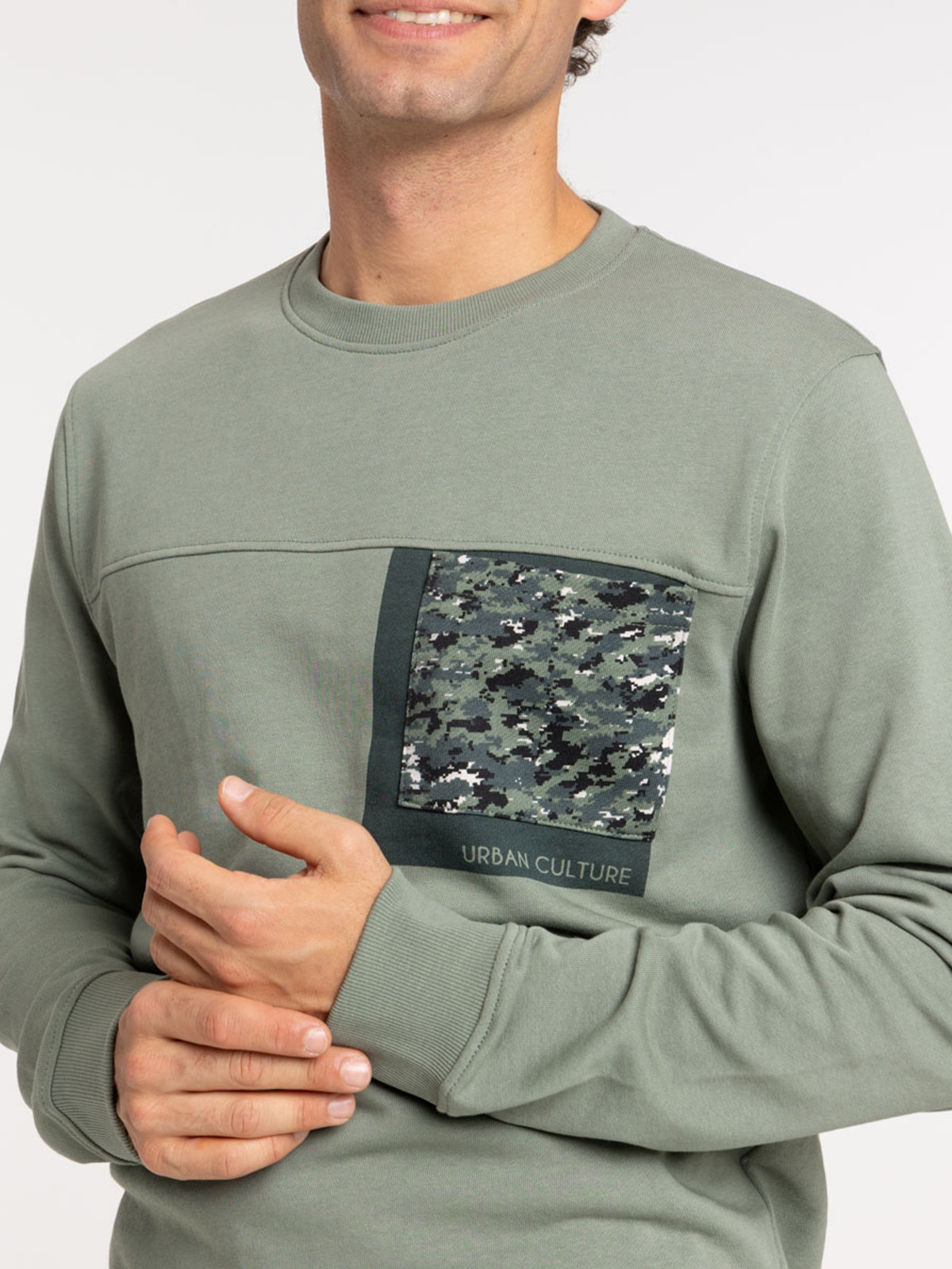 Sweat poche militaire vert camou homme Sweat poche militaire vert camou homme