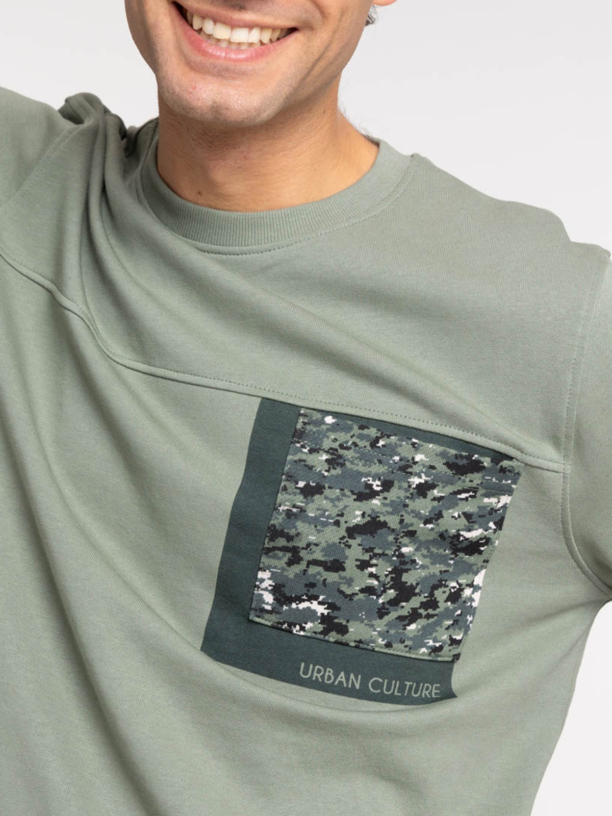 Sweat poche militaire vert camou homme Sweat poche militaire vert camou homme