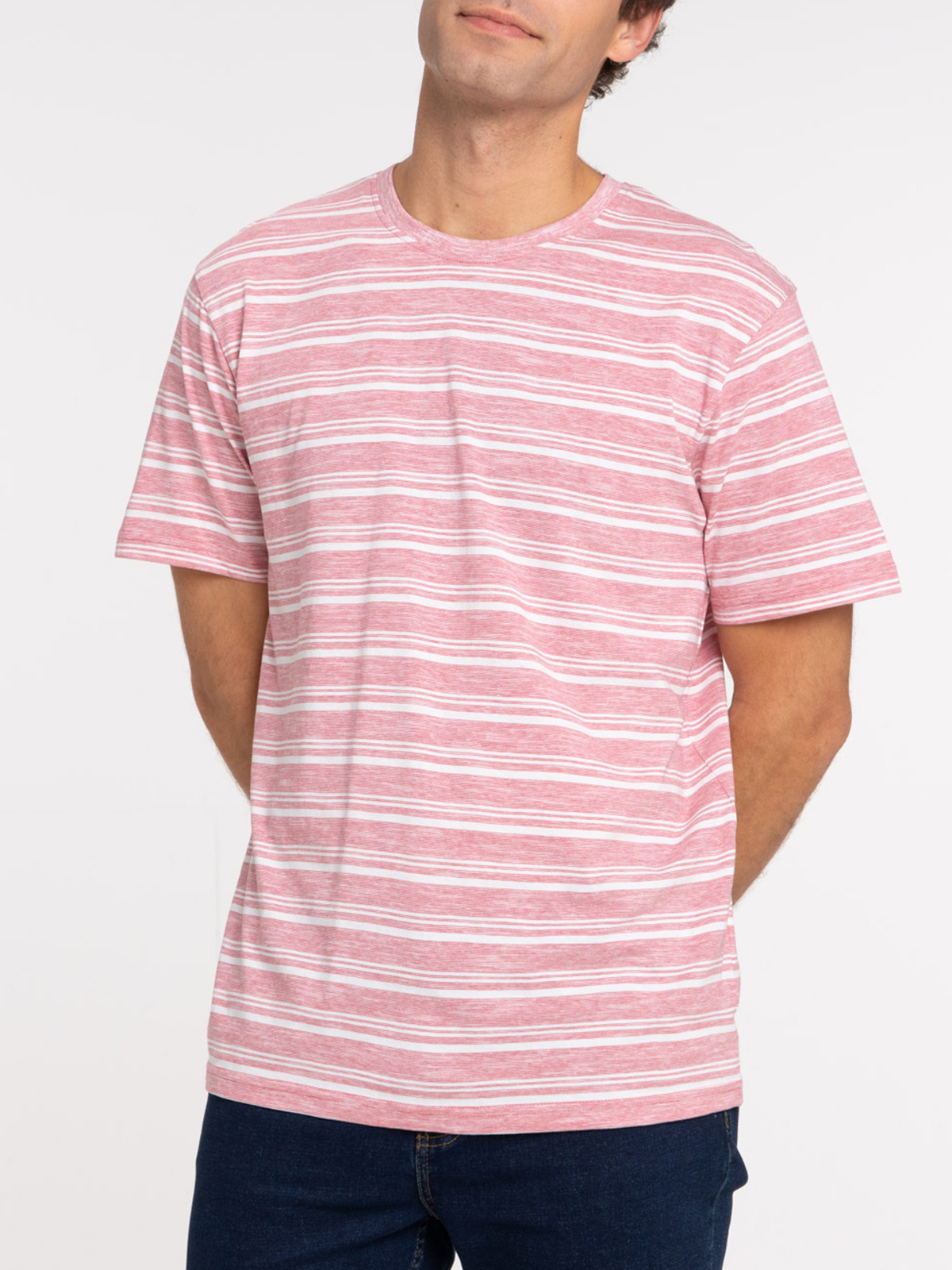 T-shirt rayé tomette homme