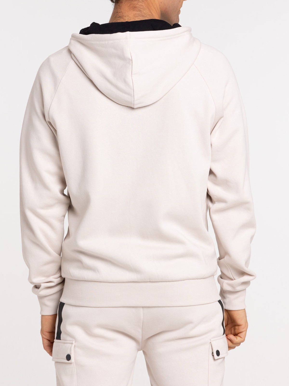 Sweat à capuche coloris craie homme