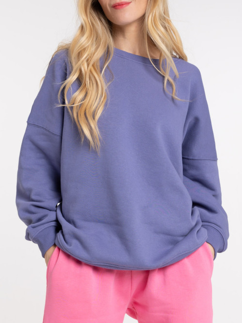 Sweat femme uni col rond
