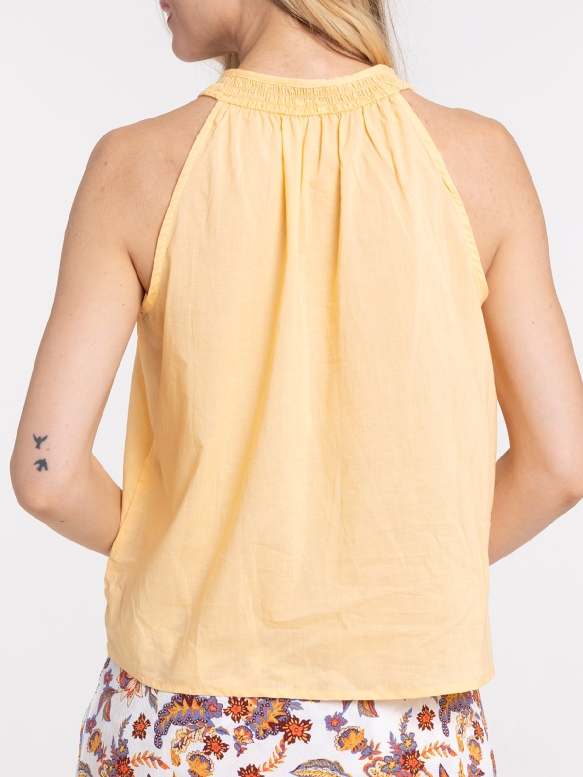 Blouse sans manches soft yellow femme Blouse sans manches soft yellow femme