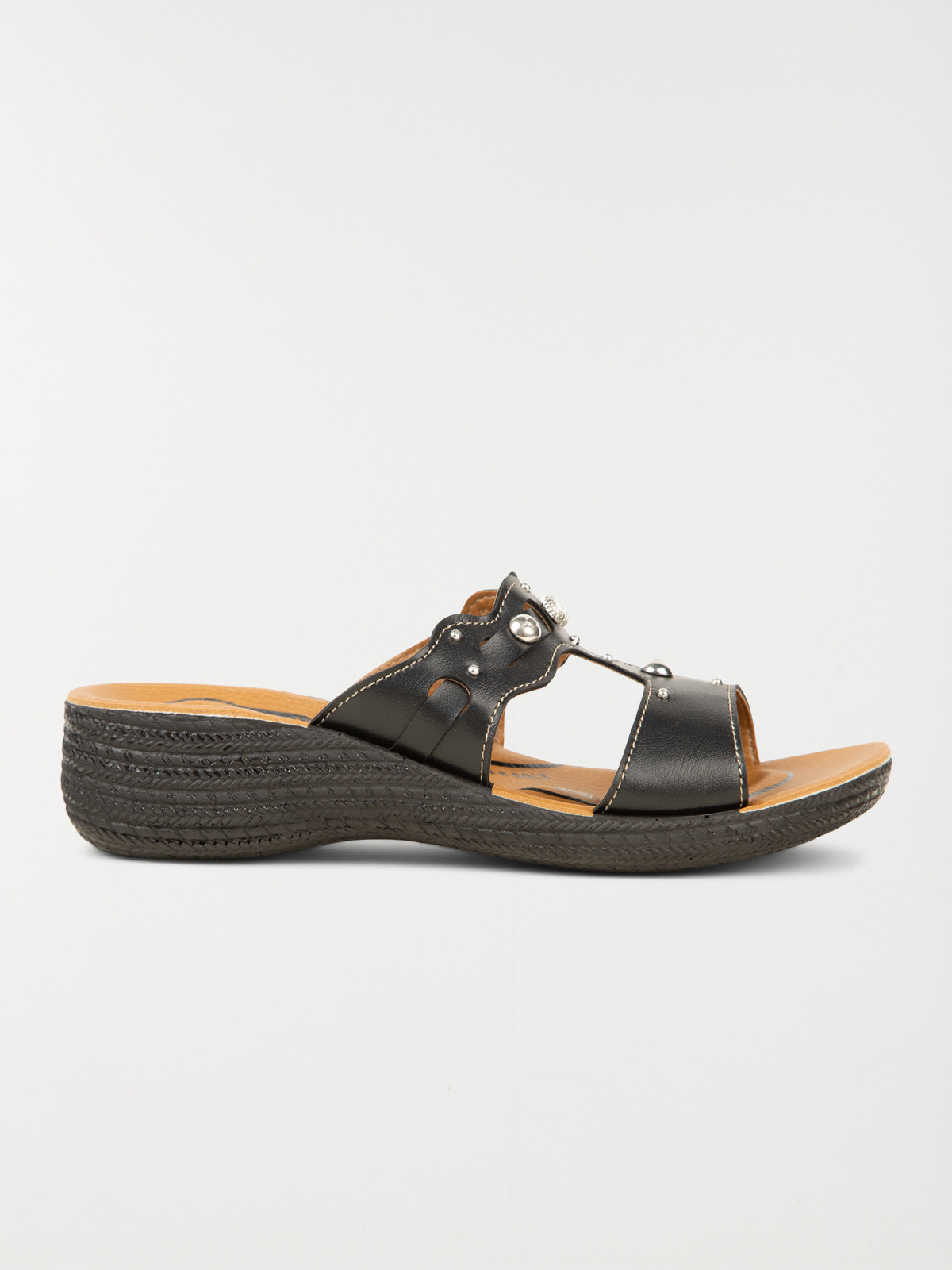 Mule confort strass noir femme (36-41)
