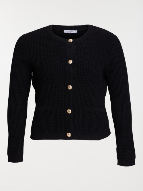 Gilet boutonné grande taille femme