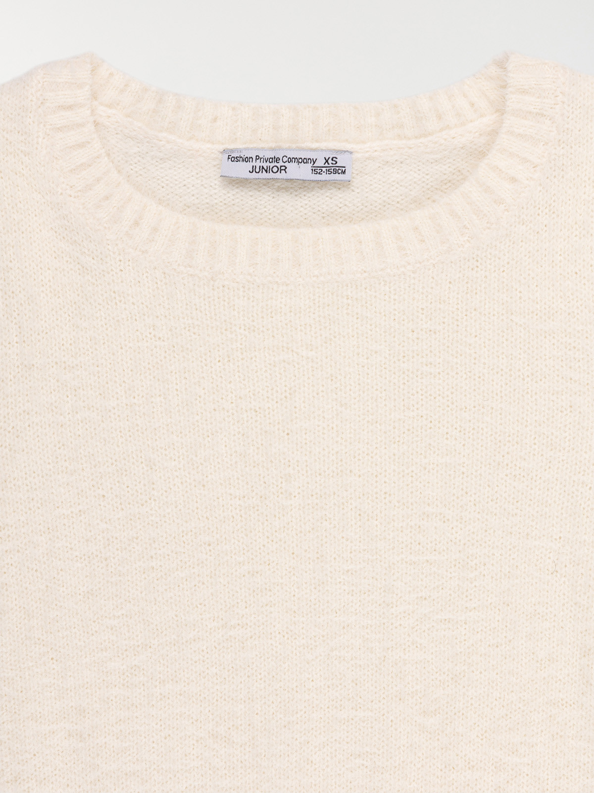 Pull doux col rond fille (XXS-M)