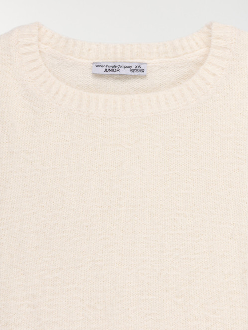 Pull doux col rond fille...